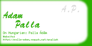adam palla business card